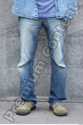 Leg Head Man Woman Casual Jeans Slim Average Street photo references